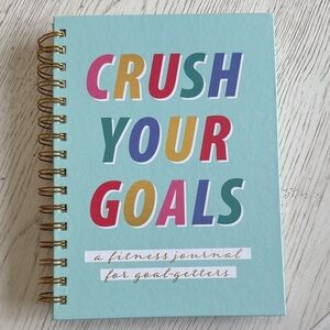 Crush Your Goals Fitness Journal - Teal Multi-Color Cover